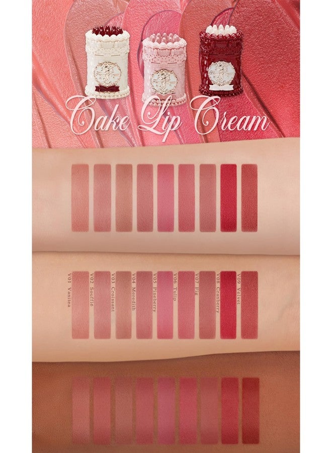 Flower Knows Strawberry Cupid Cake Lip Cream,Long Lasting Purplish Pink Matte Lipstick,Hydrating Lip Stain,Transfer & Smudge-Proof Velvet Liquid Lipstick for Girls&Women,0.17 Fl Oz(V06 Tulip) - Image 4